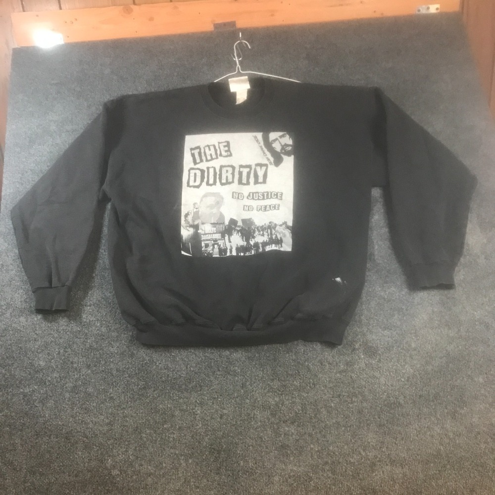 THe Dirty No Justice No Peace Sweatshirt Hanes Dirty Army Nik Richie Y2K REAS